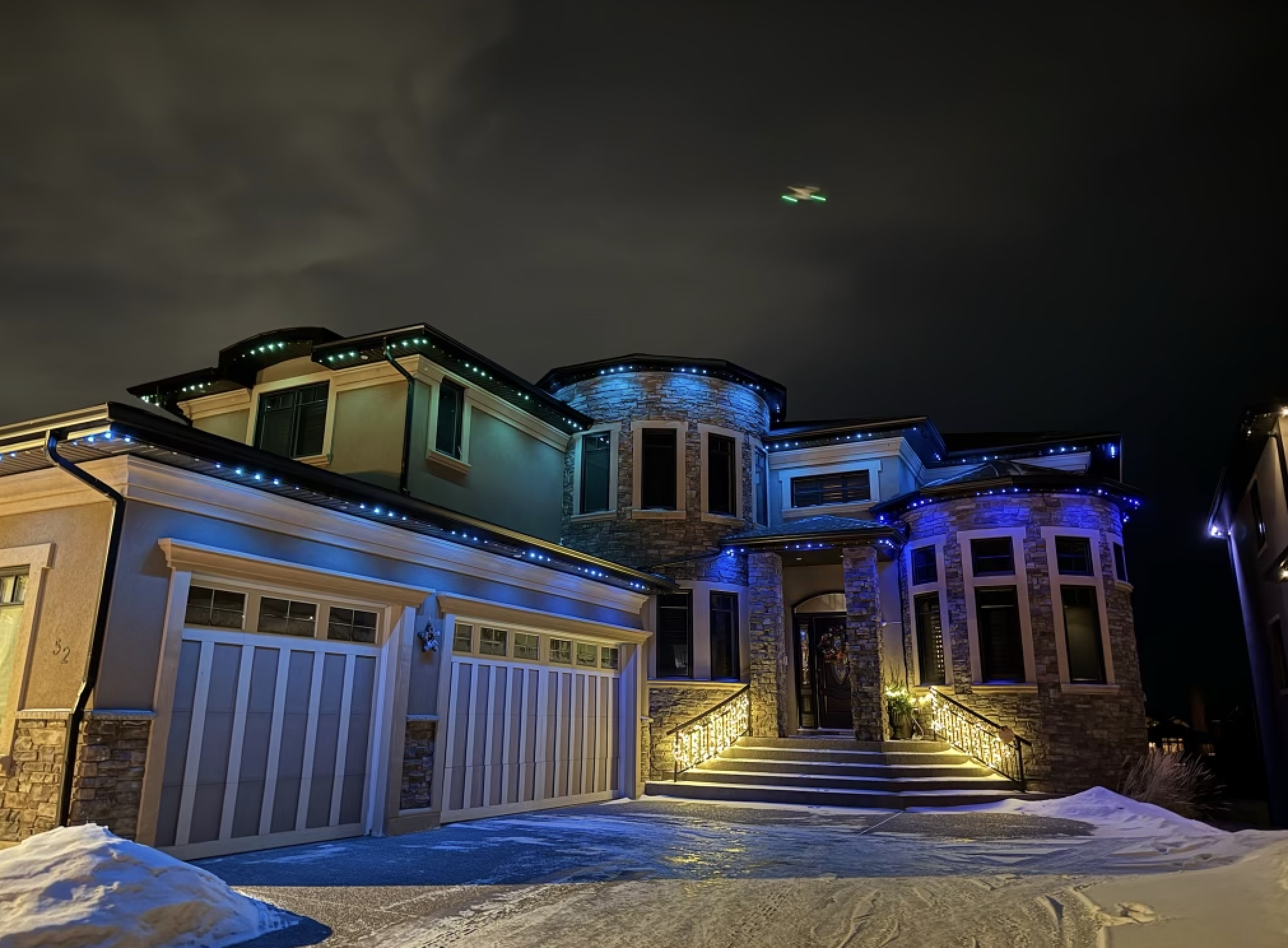 Permanent holiday lighting installation in Calgary – year-round LED by Lior Lighting